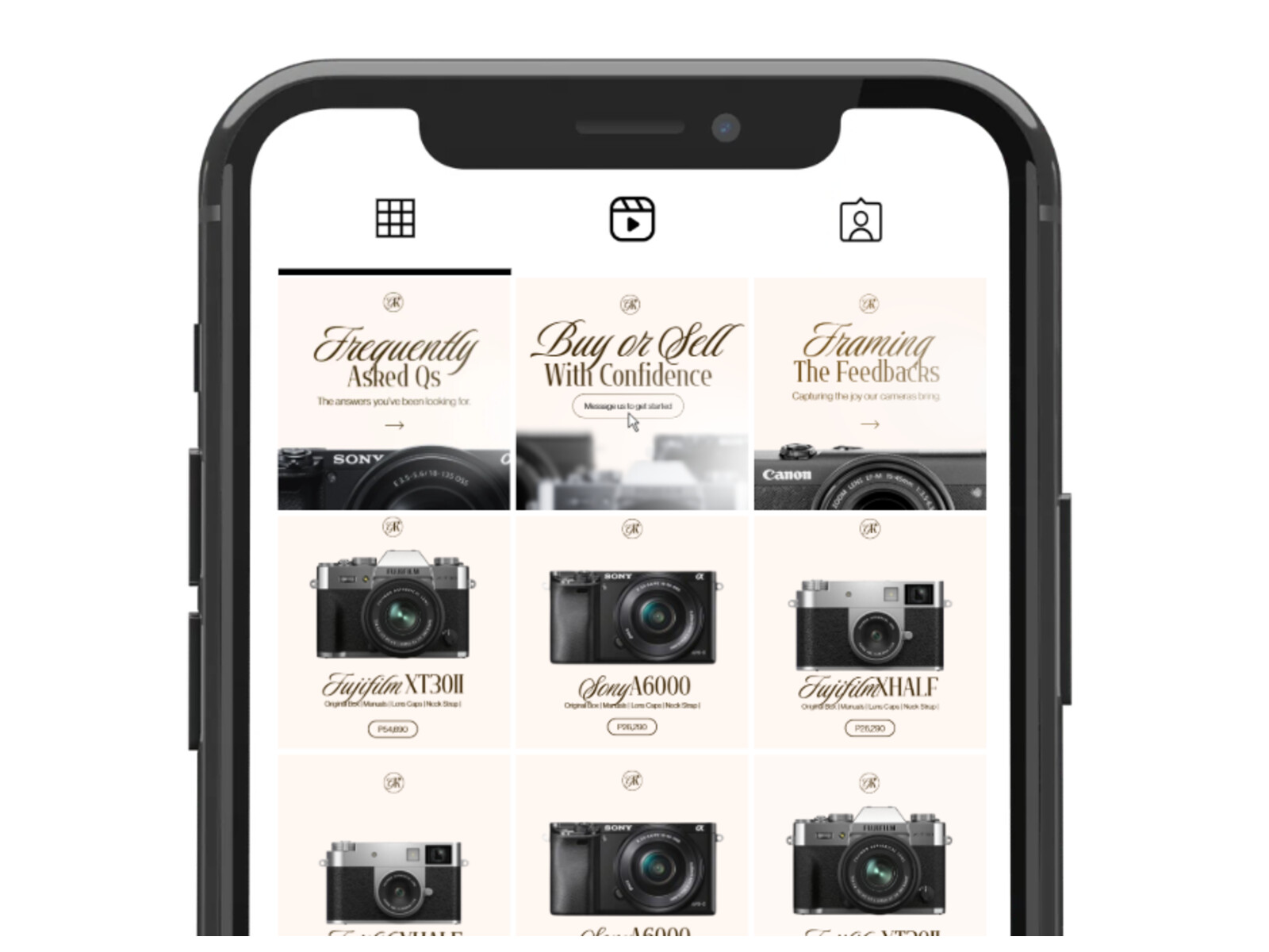 Galleria Kamera Instagram feed in a phone mockup
